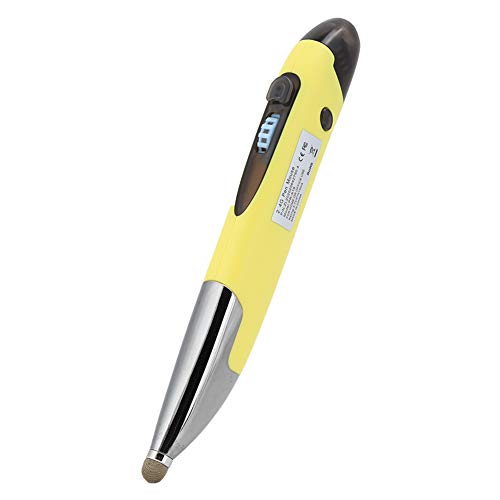 2.4G Wireless Mouse Pen, Mausstift mit Links / Rechts / Taste, Scrollrad, PC Capacitive Screen Handschrift Stylus Pen mit Adaptern für Tablet / Telefon für Win XP / 7/8/10(Gelb) von PUSOKEI