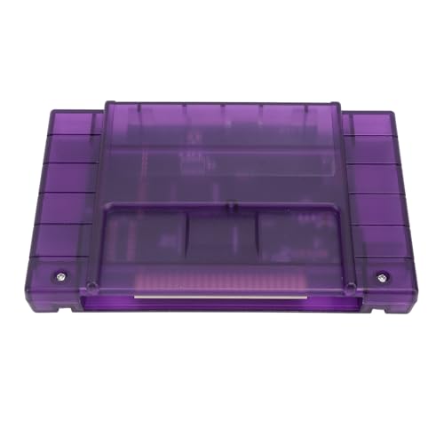3000 in 1 V1.0 Videospielkassette, Super Everdrive Brennkarte, Integrierte 8G TF Karte, Spielkassettenkarte für SNES/SFC Spielekonsolen (nur Kompatibel mit der USA Version) (lila von PUSOKEI