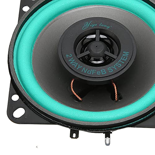 4-Zoll-Auto-Koaxiallautsprecher, 100 W, Hochleistungs-Auto-Audio-Soundsystem-Lautsprecher, Ersatz, Geeignet für Alle Auto-Soundsysteme (4 Ohm/87 DB Empfindlichkeit) von PUSOKEI