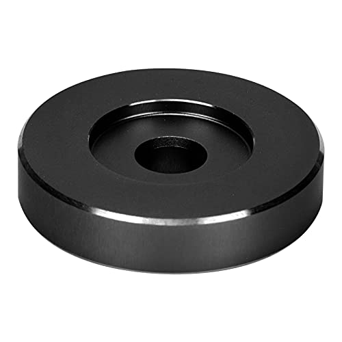 45 RPM Adapter, Plattenspieler Dome 45 Speed ​​Adapter und Plattenspieler, Plattenspieler Adapter Large Hole Conversion Sheet Black Clamp Adapter für die Meisten Big von PUSOKEI