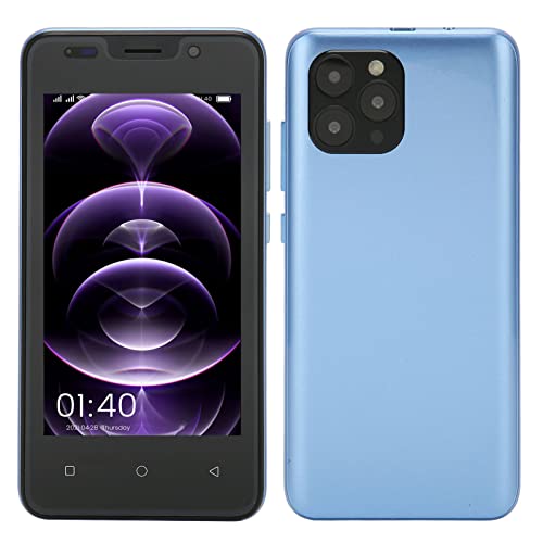4G Handy, Entsperrtes Android Smartphone, 2 GB RAM 32 GB ROM, 4,66 Zoll Full HD Bildschirm, Dual SIM Steckplatz, Professionelle Kamera, Gesichtserkennung, WIFI, BT, Lange Akkulaufzeit(Hellblau) von PUSOKEI