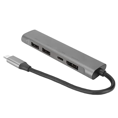 5-in-1-USB-C-Hubs, USB-C auf DisplayPort 4k 60 Hz/auf 3 X USB 2.0/auf 60 W PD-Lade-Multiport-Adapter, 5-in-1-Laptop-PC-USB-C-Hub-Dockingstation für Alle USB-C-Geräte von PUSOKEI