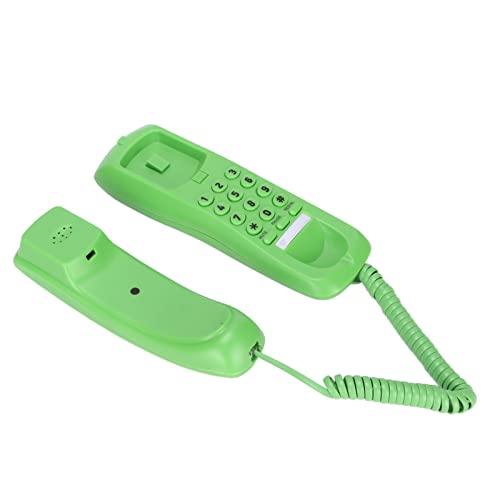 An der Wand Montierbares Festnetztelefon Antikes Retro-Neuheitstelefon mit Stumm-Pause-Wahlwiederholungsfunktion für Zuhause, Hotel, Badezimmer, Wohnzimmer, Schule und Büro(Grün) von PUSOKEI