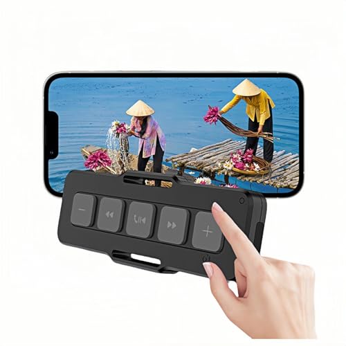 Bluetooth5.0 Media Taste Remote, Drahtlose Musikanrufe Controller für Car Bike Motorcycle, Lenkradsteuerungstaste für -Android -Telefon Kompatibel von PUSOKEI