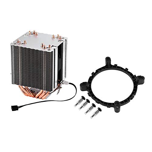 CPU-Kühlerlüfter Heatpipe CPU-Kühler, geräuscharm von 22dBA 6 Heatpipes-Kühler CPU-Lüfter Kühler für AMD, 775, 1150, 1151, 1155, 1156, 1366(Blau) von PUSOKEI