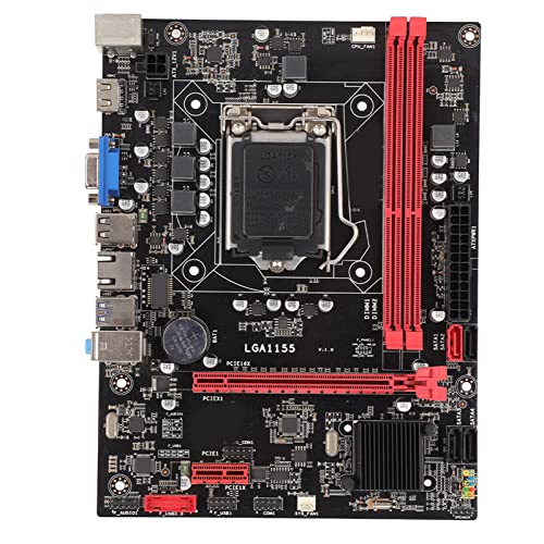 Computer-Motherboard, M ATX-Gaming-Motherboard, LGA 1155-Prozessor, DDR3-Dual-Channel-Speicher, PCIE 16X/PCIE 1X, SATA3.0/2.0, USB3.0/2.0, (max. 16 GB Speicher) von PUSOKEI