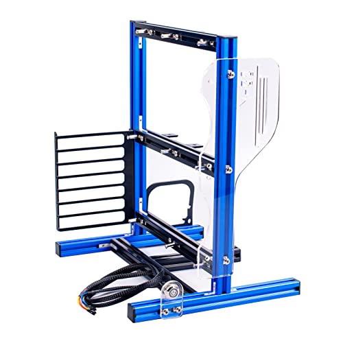 DIY Computer Chassis Bracket, Computer Open Case Bracket Vertical Aluminium DIY Frame For ATX MATX ITX Open Computer Case, Full Naked Heat Dissipation(Blau) von PUSOKEI