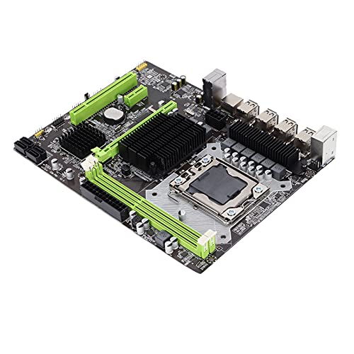 Desktop Motherboard für Intel X58+1CH 10,DDR3 Computer Mainboard für Intel Core I7,LGA1366 Micro ATX Motherboard,4 X SATA II/MSATA/PCIEx16/USB/LAN von PUSOKEI