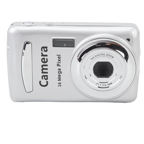 Digitalkamera, FHD 1080P 16MP Vlogging Kamera mit 2,4 Zoll HD Bildschirm, 16 fachem Digitalzoom,Anti Shake, Autofokus,Kompakte Digitale Point and Shoot Kamera für Kinder, von PUSOKEI