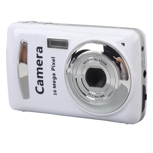 Digitalkamera, FHD 1080P 16MP Vlogging Kamera mit 2,4 Zoll HD Bildschirm, 16 fachem Digitalzoom,Anti Shake, Autofokus,Kompakte Digitale Point and Shoot Kamera für Kinder, von PUSOKEI