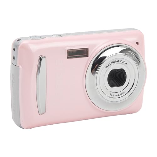 PUSOKEI Digitalkamera, FHD 1080P 16MP Vlogging Kamera mit 2,4 Zoll HD Bildschirm, 16 fachem Digitalzoom,Anti Shake, Autofokus,Kompakte Digitale Point and Shoot Kamera für Kinder, von PUSOKEI