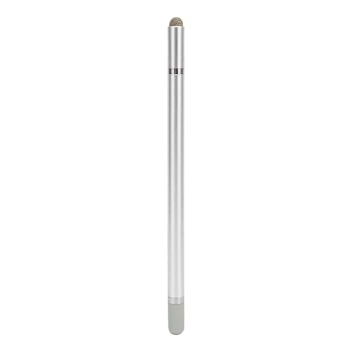 Eingabestifte für Touchscreens, Tablet-Stift 3 in 1 Multifunktionaler Kapazitiver Eingabestift, Stylist-Stifte mit 2 Faserspitzen für Tablet-Mobiltelefone, Digitaler Bleistift mit Genauer(Silber) von PUSOKEI