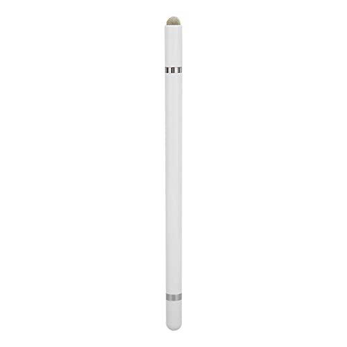 Eingabestifte für Touchscreens, Tablet-Stift 3 in 1 Multifunktionaler Kapazitiver Eingabestift, Stylist-Stifte mit 2 Faserspitzen für Tablet-Mobiltelefone, Digitaler Bleistift mit Genauer(Weiß) von PUSOKEI