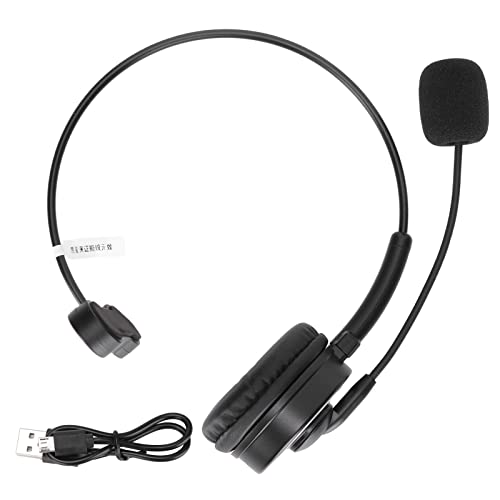 Einseitiges Headset, Einseitiges Business-Headset, Bluetooth V5.0 Wireless Online Gaming One Ear Kopfhörer, 8 Stunden Spielzeit, für Laptops, Mobiltelefone, Computer von PUSOKEI