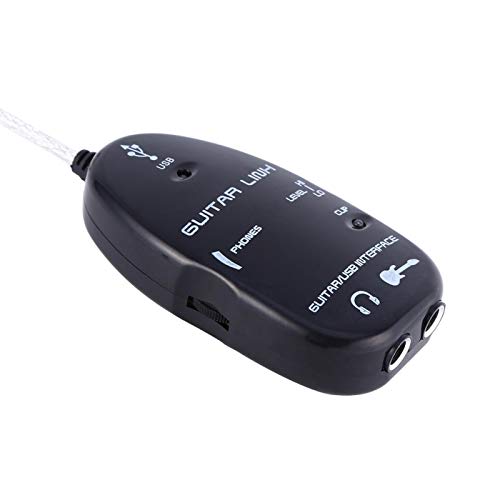 Guitar Link Ultimatives Gitarren-zu-USB-Audio-Interface mit Software-CD-Treiber für PC-Aufnahmeadapter, schwarz Guitar Link Ultimatives Gitarren-zu-USB-Audio-Interface mit Software-CD-Treiber für PC-Aufnahmeadapter, schwarz von PUSOKEI