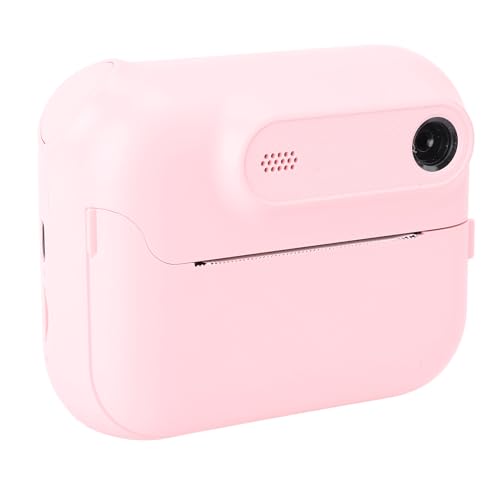 Instant Print Digitalkamera, 48MP 1080P HD Instantkamera mit 6X Zoom, MP3 und Spielfunktionen, integriert 20 Bildern und 5 Filtern, DIY Schwarz Weiß Druck, für Reisen (Rosa) von PUSOKEI