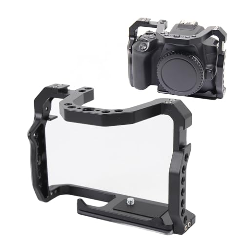 Kamera -Video -Käfig für 200D 200DII, Universalkamera -Käfig mit Abnehmbarem Top -Griff und Arca -Basis, Aluminiumlegierung Kamera Camcorder Stabilisator Extension Cage von PUSOKEI