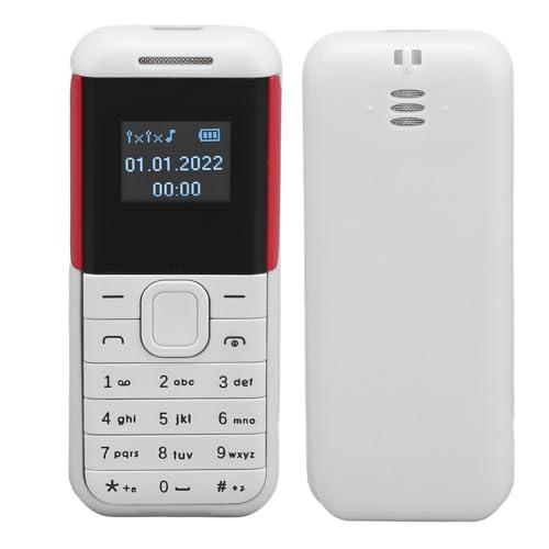 KleinstesTelefon, Dual SIM Standby GSM Basistelefon mit Musik Player und Sprachwechsler, Strahlungsarmes Telefon für Schwangere Frauen und, 2G 850 900 1800 1900M Kompatibel von PUSOKEI
