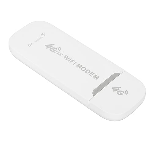 LTE 4G USB Modem WLAN Hotspot, Tragbarer Reiserouter, Standard-SIM-Kartensteckplatz, Weiß, 4G LTE-FDD/TDD, 3G WCDMA, GSM, 10 Geräteanschlüsse von PUSOKEI