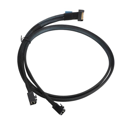 MCIO 8i auf 2*SFF-8643 Kabel, MCIO X8 74Pin auf Mi NI SAS HD SFF-8643 Kabel, Kompatibel mit SCSI (SAS), PCIE 5.0, 32GT/s Datenübertragungsgeschwindigkeit, für Server-Rechenzentrum von PUSOKEI