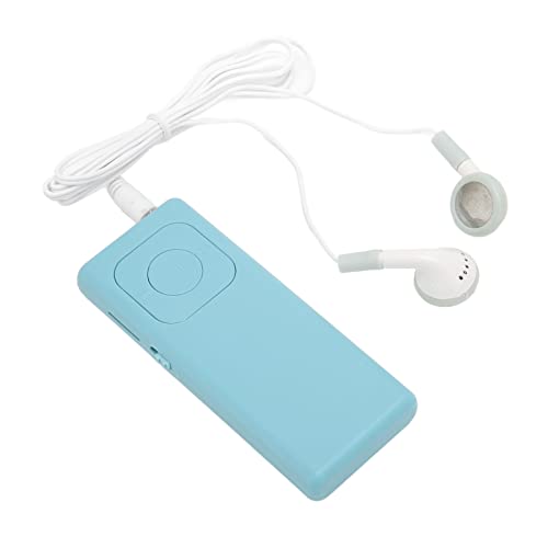 MP3 Player, Verlustfreier Sound, Tragbarer -Kompakt-Musik-Player mit Kopfhörern, Unterstützung für 64-G Speicherkarte, Kleiner Musik-Player für Studium, Arbeit, Sport (Blau) von PUSOKEI