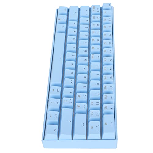 Mechanische Gaming-Tastatur, 61 Tasten, RGB-Hintergrundbeleuchtung, Ergonomische Tastatur, Unterstützt Wireless 2.4G/Bluetooth/kabelgebunden, Eingebauter Wiederaufladbarer Akku, für (Roter Schalter) von PUSOKEI