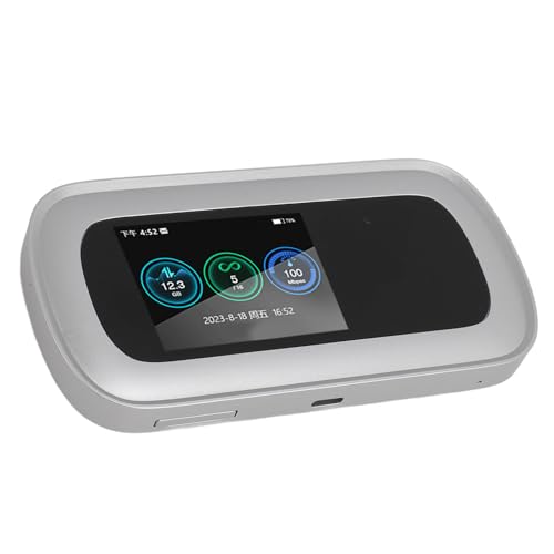 Mobiler 5G-WLAN-Hotspot für Reisen, 2,5-Zoll-LCD-Bildschirm, Tragbare Hochgeschwindigkeits-WLAN-Geräte-Powerbank, Taschenrouter für Reisen, Zugriff auf Mehrere Mobilfunkanbieter von PUSOKEI