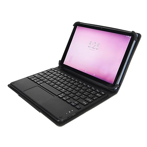 PUSOKEI 10,1 Zoll 2 in 1 Tablet für Android 12, 4G LTE 2,4G 5G WiFi Tablet PC mit Tastaturhülle, 8 GB 256 GB, HD Touchscreen WiFi GPS Bluetooth (EU-Stecker) von PUSOKEI