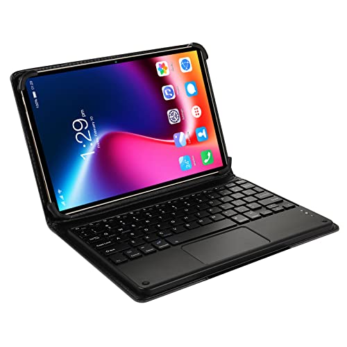 PUSOKEI 10,1 Zoll 2 in 1 Tablet mit Tastatur, FÜR12, 8 GB RAM, 256 GB ROM, 5G WiFi, 4G Anrufe, 7000 mAh Akku, Gelb (EU-Stecker) von PUSOKEI