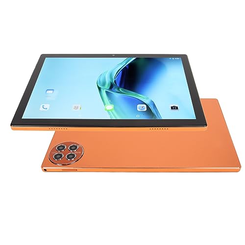 PUSOKEI 10,1 Zoll 4G LTE Tablet, 8 GB RAM, 128 GB ROM, 5G WLAN Tablet PC für Android 11, mit Dual SIM, Dual Standby, Multi Netzwerk Standard, 8800 MAh (orange) von PUSOKEI