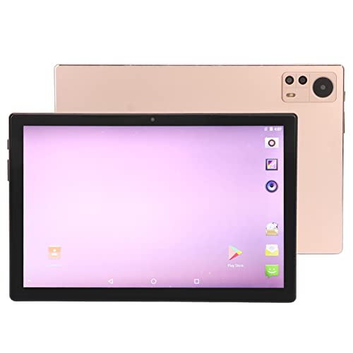 PUSOKEI 10,1 Zoll Tablet PC, 4G Telefonie Tablet, Octa Core CPU, 8GB RAM 256GB ROM, 1080P IPS Touchscreen, 8 MP+20MP Kamera, 2,4/5G WLAN, BT 5.0, 6000mAh Akku, Android 11, Gold von PUSOKEI