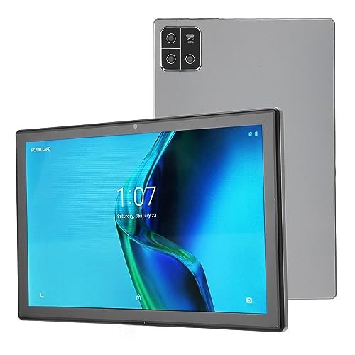 PUSOKEI 10,1 Zoll Tablet für Android 11, 8 GB RAM 128 GB ROM, 5G WiFi 4G LTE Tablet PC mit Dual SIM Dual Standby, MTK6750 Octa CPU, Dual Kamera (Grau) von PUSOKEI
