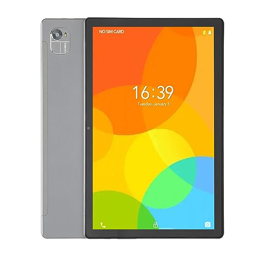 PUSOKEI 10,1 Zoll Tablet für Android 11.0, 5G WiFi 4G LTE Tablet PC mit Zwei Kartensteckplätzen, 12 MP 24 MP Kamera, 12 GB RAM 256 GB ROM Octa Core, 8800 MAh (Grau) von PUSOKEI