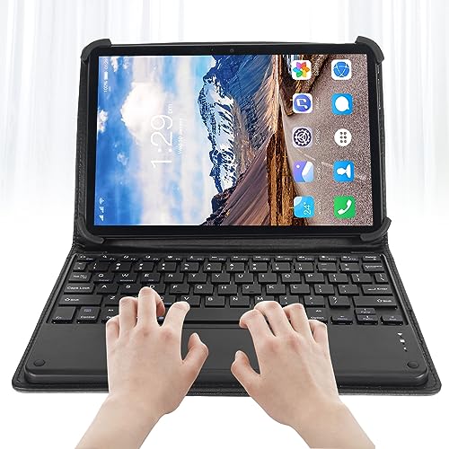 PUSOKEI 10,1 Zoll Tablet für Android 12, 4G LTE 5G WiFi 2 in 1 Tablet mit Tastatur, 6 GB RAM 128 GB ROM, Octa Core CPU, Zwei Lautsprecher, 7000 MAh (EU-Stecker) von PUSOKEI