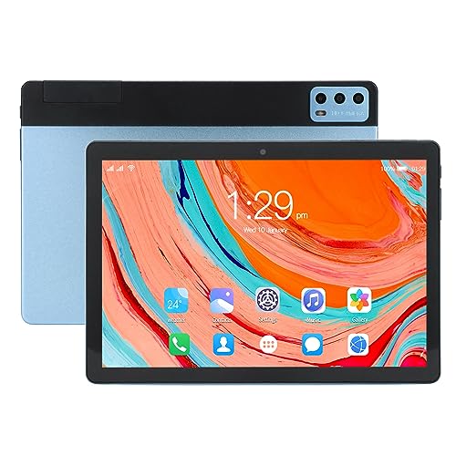 PUSOKEI 10,1 Zoll Tablet für Android 12, 6 GB RAM 128 GB ROM, FHD 4G LTE Tablet PC mit Schutzhülle, 5G WiFi Büro Tablet für Arbeitsspiele, Blau (EU-Stecker) von PUSOKEI