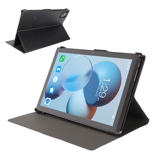 PUSOKEI 10,1 Zoll Tablet für Android 12, 8 Core 8 GB 256 GB, FHD 4G LTE Tablet PC mit Schutzhülle, 5G WiFi Büro Tablet für Arbeitsspiele, Schwarz (EU-Stecker) von PUSOKEI
