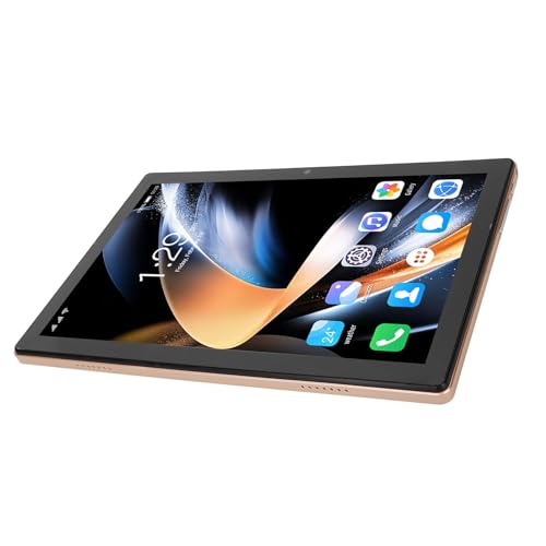 PUSOKEI 10,1 Zoll Tablet für Android 13, 8 Kern CPU 8 GB 256 GB, FHD 4G LTE Tablet PC mit Nachtlesemodus, 5G WiFi Gaming Tablet, Schnelles Aufladen (Gold) von PUSOKEI