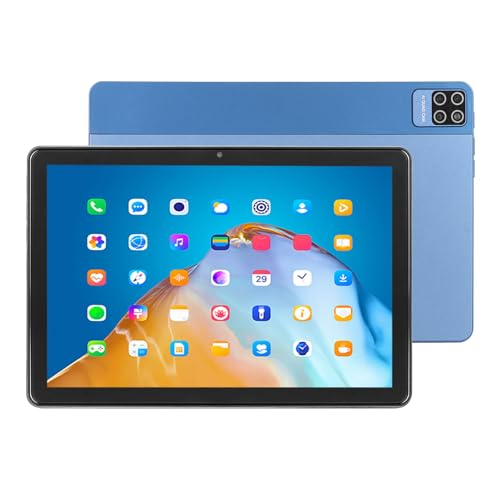 PUSOKEI 10,1 Zoll Tablet für Android 13, FHD 4G LTE Gaming Tablet PC mit Schützender Lederhülle, 16 GB RAM, 1 TB ROM, Auflösung 2560 X 1600 (Blue) von PUSOKEI