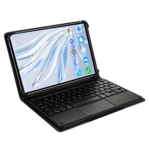 PUSOKEI 10,1 Zoll Tablet mit Tastatur und Schnellladung, 8 Kern CPU, 8 GB RAM, 256 GB ROM, 5G WiFi, für12, Weiß (EU-Stecker) von PUSOKEI