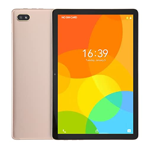 PUSOKEI 10,1 Zoll Tablet mit11.0, 4G LTE Anruf Tablet, Octa Core CPU, 8GB RAM 128GB ROM, 1920 X 1200 IPS Display, 5MP+13MP Kamera, Dual Lautsprecher, WLAN, BT5.0, 8800 MAh Akku (Golden) von PUSOKEI