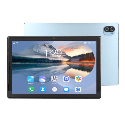 PUSOKEI 10,1 Zoll Tablet12 Tablet, 8 Kern CPU, 8G RAM 128G ROM, 4G LTE Tablet, 7000 mAh Akku, HD Display, Dual Lautsprecher, 8MP+13MP Kamera, 7000 mAh Akku (Blue) von PUSOKEI