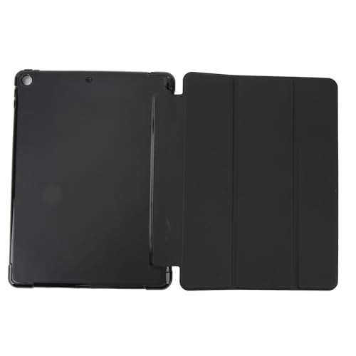 PUSOKEI 10,2 Zoll Tablet Hülle, Schlanker Ständer, Harte Rückseite, Schützende Smart Cover, Professionelle Vollschutz Lederhülle mit Stiftschlitz (Black) von PUSOKEI