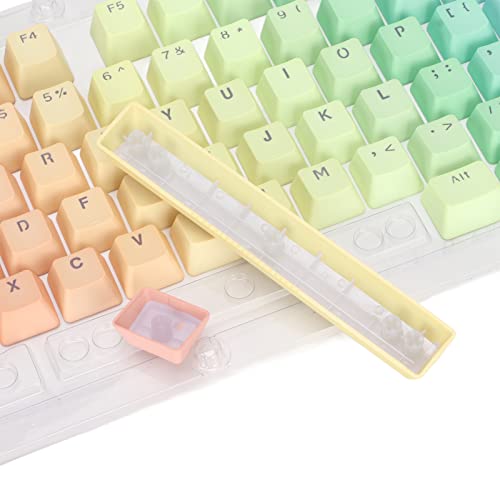 PUSOKEI 104Pcs PBT Custom Keycaps Ergonomische Mechanische Tastaturen Keycaps Rainbows Two Colors Light Matte Keyboard Keycaps für die Meisten 61, 87, 104 Tasten Tastatur von PUSOKEI