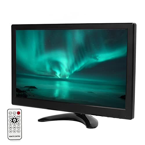 PUSOKEI 13,3-Zoll-LED-HD-Bildschirmmonitor mit Einer Auflösung von 1366 X 768, Mehreren Schnittstellen mit/VGA/AV/BNC, Doppellautsprechern, Fernbedienung, Verstellbarer Halterung, von PUSOKEI