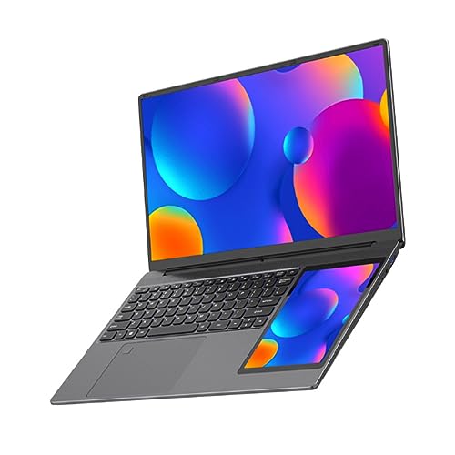 PUSOKEI 15,6 Zoll Laptop mit Zwei Bildschirmen, HD Display,N5095 Prozessor, Entsperrung per Fingerabdruck, 16G LPDDR4, Win 10/11, 7 Zoll Touchscreen (EU-Stecker 16G+256G) von PUSOKEI