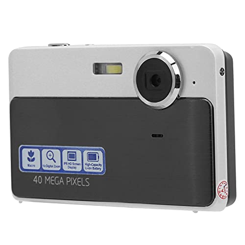 PUSOKEI 16X HD-Digitalkamera 1080P 40 Megapixel -Video-Vlogging-Kamera 2,4 Zoll IPS-Bildschirm Wiederaufladbare Studentenkamera für Studenten, Jugendliche, Kinder (Schwarz) von PUSOKEI