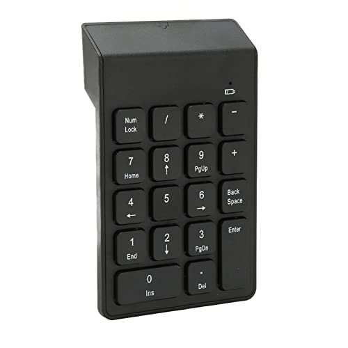PUSOKEI 18 Keys Numeric Keypads 2.4G Wireless Financial Accounting Keypad, USB Plug and Play, Externer 18-Tasten Ziffernblock mit 2.4G USB Empfänger für Laptop, PC, Desktop, Notebook von PUSOKEI