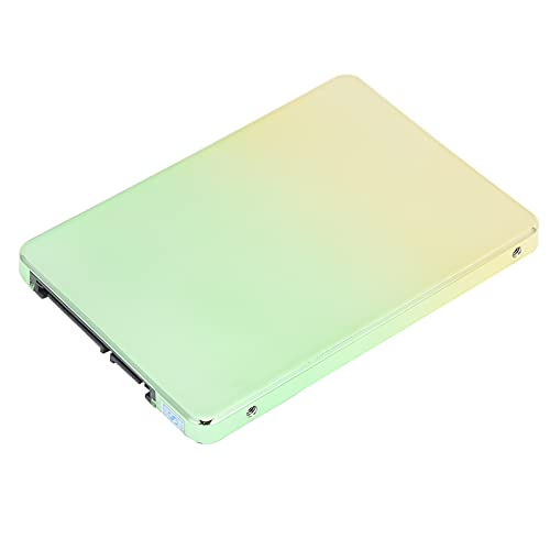 PUSOKEI 2,5-Zoll-Solid-State-Festplatte, SATA 3.0 SSD-Solid-State-Laufwerk, Unterstützt Hochgeschwindigkeits-Lese-Schreiben, Interne SSD-Festplatte, für Laptop/Desktop, Gelb-Grün (60 GB) von PUSOKEI