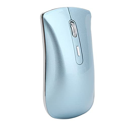 PUSOKEI 2.4G Wireless Mouse, Bluetooth 5.0 Gaming Niedliche Mäuse, Ergonomische Stille Computermaus mit USB-Empfänger, 1000/1200 / 1600DPI Einstellbar, für PC, Desktop (Blau) von PUSOKEI