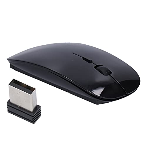 PUSOKEI 2.4Gzh Smart Mäuse, 1600 DPI USB Wireless Optical Mouse Ultradünne Computermaus für PC Laptop/Desktop für für für Mac OS (Schwarz) von PUSOKEI